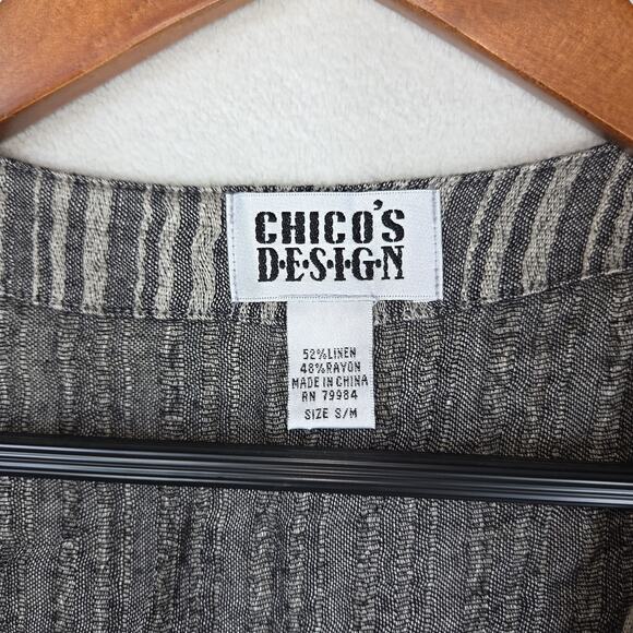 Vintage Chicos Womens Blazer Jacket Large Pockets Business Grandma Aztec Western - Picture 7 of 11